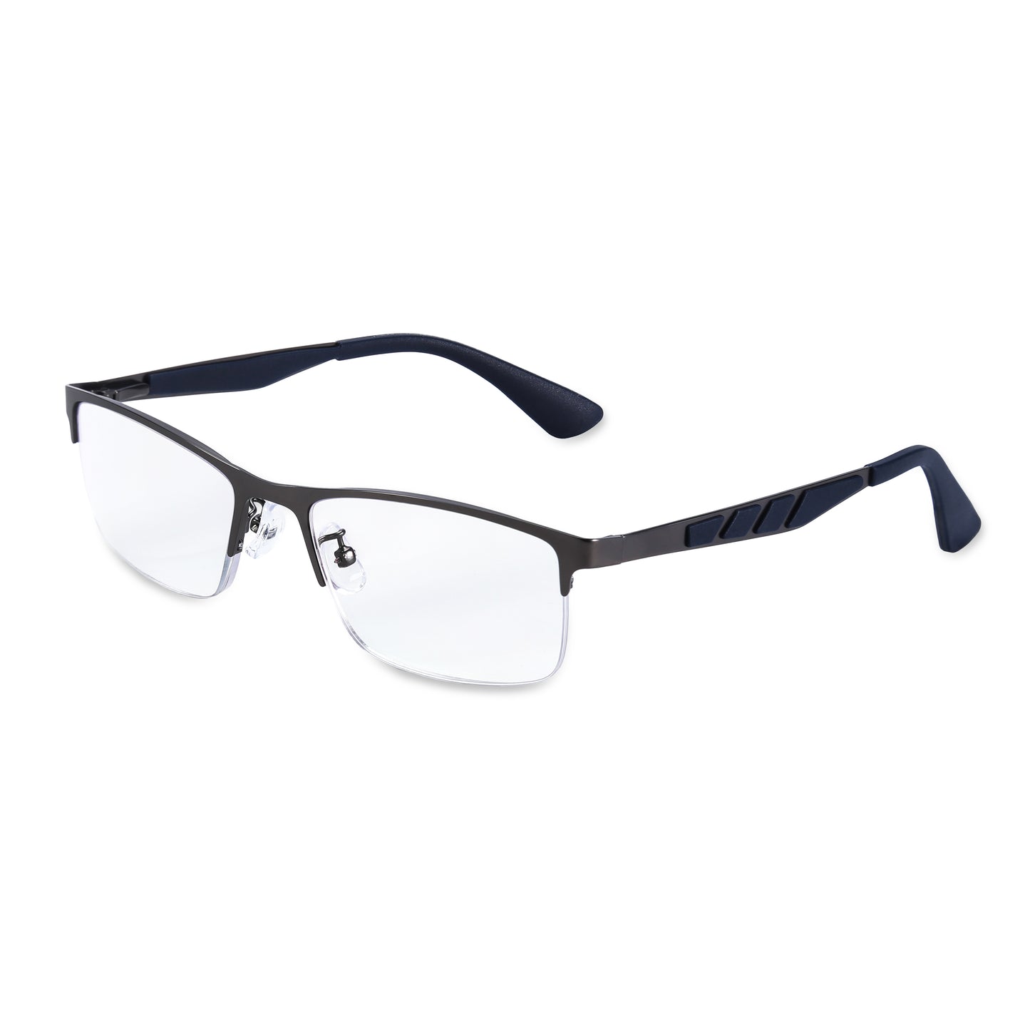 METAL BUSINESS HALF FRAME ANTI-BLUE LIGHT READING GLASSES