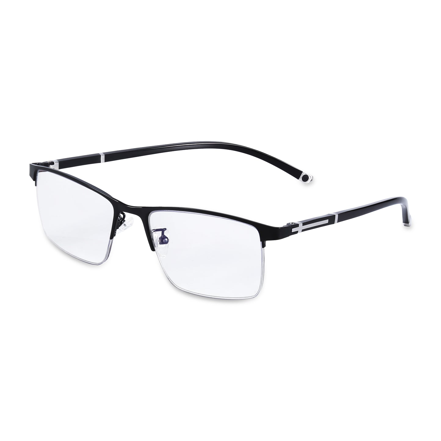CLASSIC HALF-FRAME SQUARE ANTI-BLUE LIGHT READING GLASSES