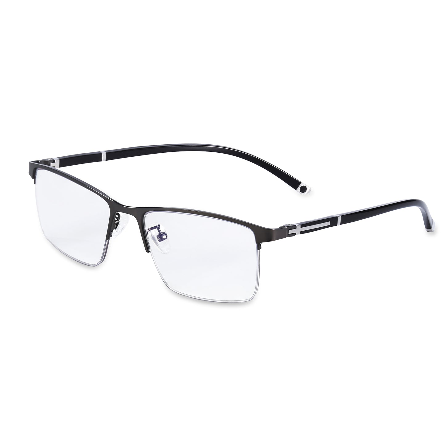 CLASSIC HALF-FRAME SQUARE ANTI-BLUE LIGHT READING GLASSES