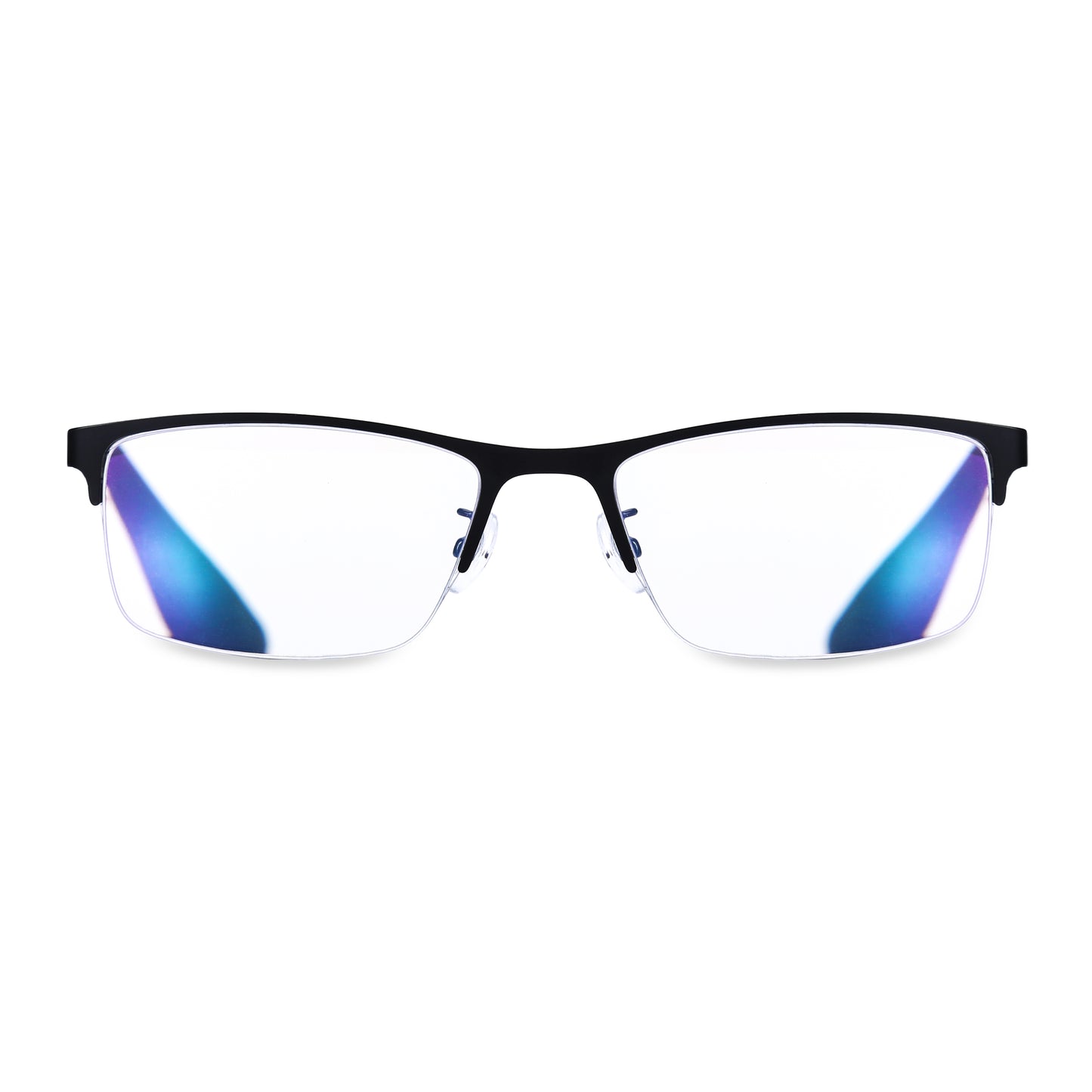 METAL BUSINESS HALF FRAME ANTI-BLUE LIGHT READING GLASSES