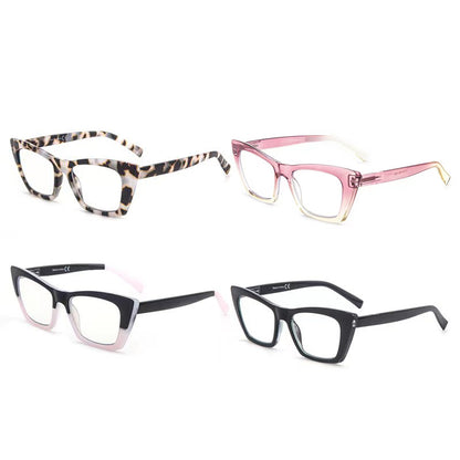 STYLISH LARGE-FRAME CAT-EYE ANTI-BLUE LIGHT READING GLASSES