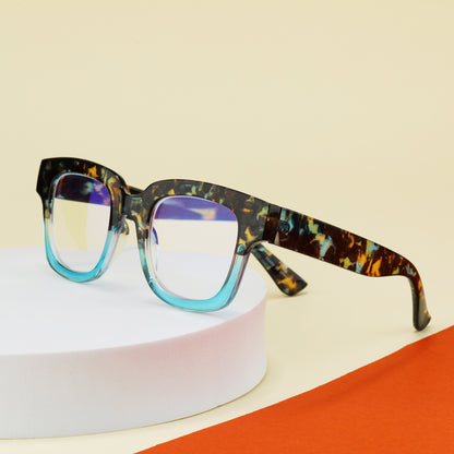 STYLISH LARGE FRAME PATTERN ANTI-BLUE LIGHT READING GLASSES