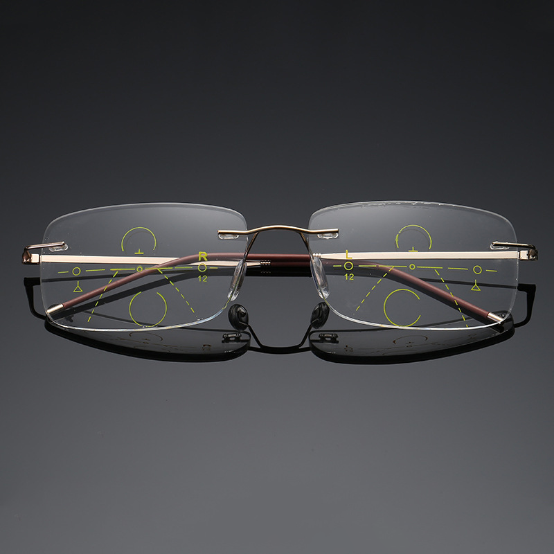 FRAMELESS ULTRA-LIGHT SQUARE ANTI-BLUE LIGHT READING GLASSES