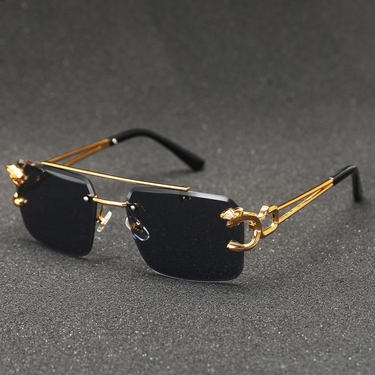 MEN'S TRENDY TINTED SQUARE RIMLESS SUNGLASSES