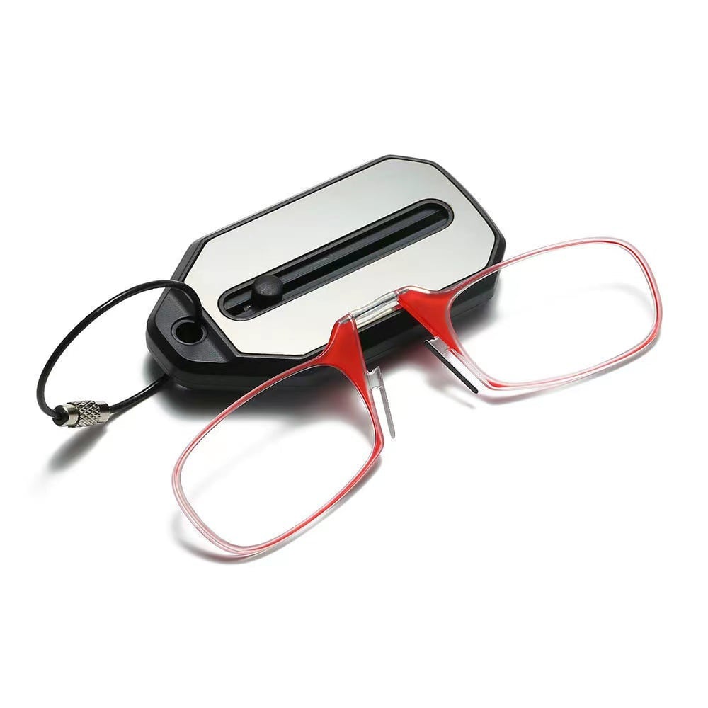 ULTRA-LIGHT AND PORTABLE KEYCHAIN PINCE-NEZ READING GLASSES