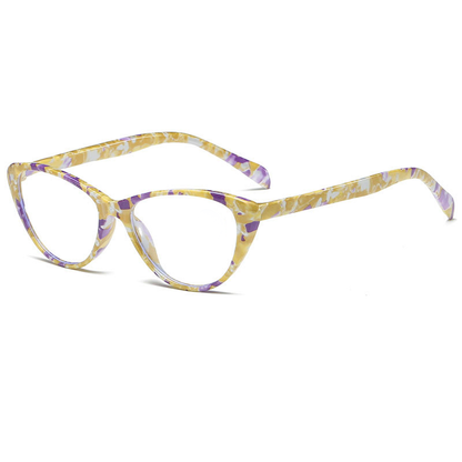 LADIES FASHION CAT EYE FRAME ANTI-BLUE LIGHT READING GLASSES