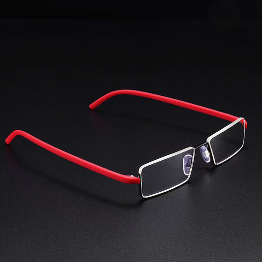 BLUE LIGHT READING GLASSES METAL SQUARE GLASSES