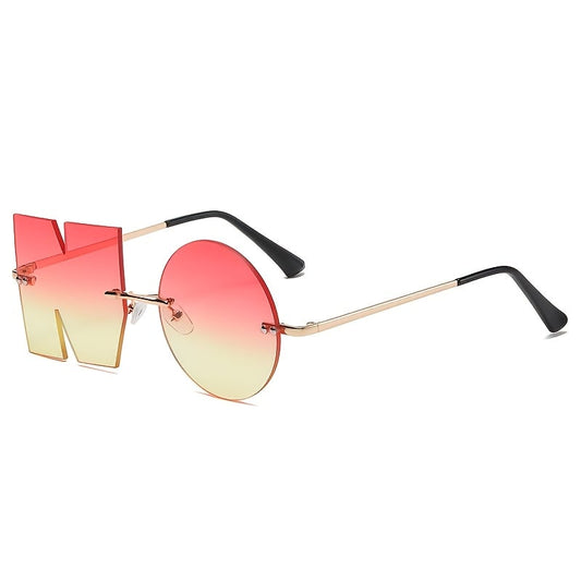 ALPHABET-SHAPED RIMLESS SUNGLASSES