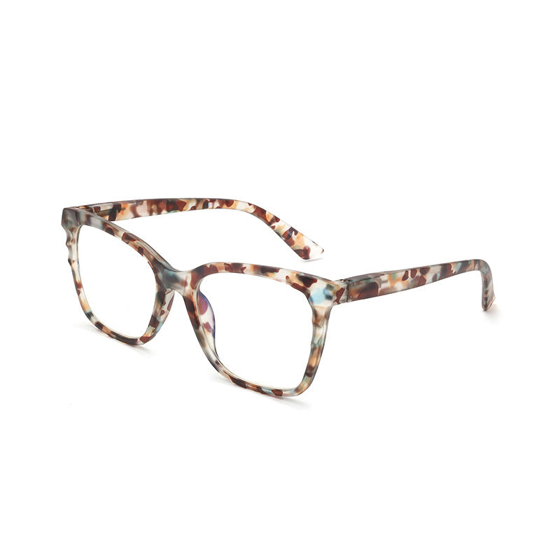 RETRO LARGE FRAME SPRING HINGE ANTI-BLUE LIGHT READING GLASSES