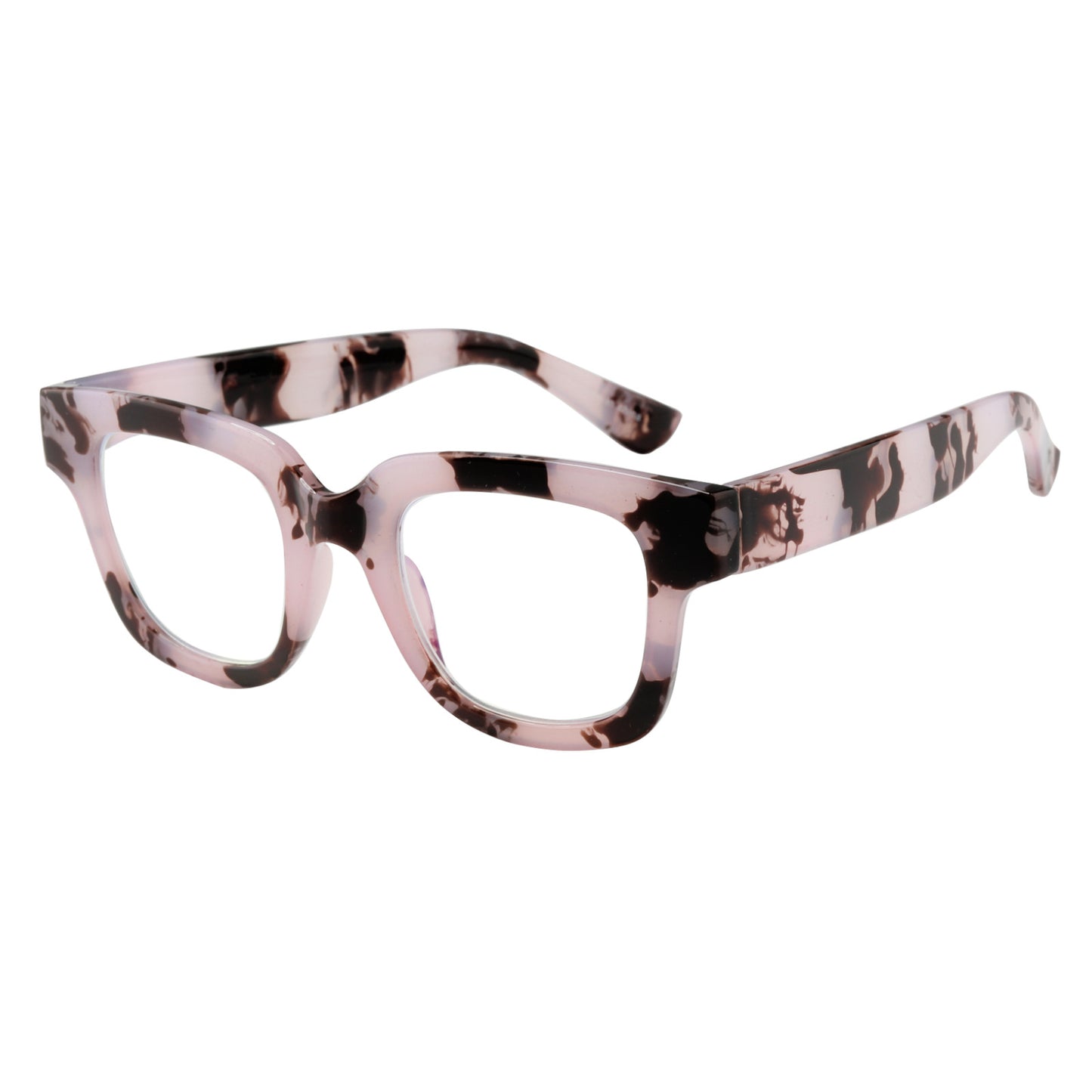 STYLISH LARGE FRAME PATTERN ANTI-BLUE LIGHT READING GLASSES