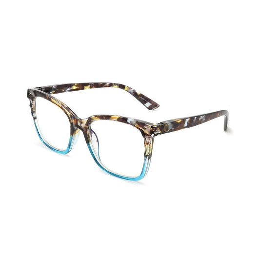 RETRO LARGE FRAME SPRING HINGE ANTI-BLUE LIGHT READING GLASSES