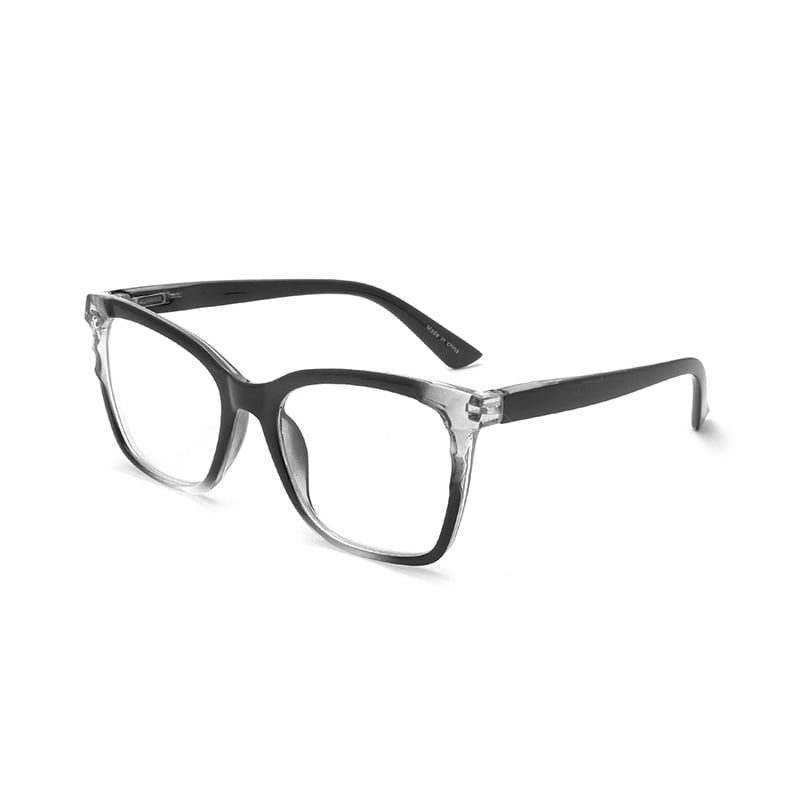 RETRO LARGE FRAME SPRING HINGE ANTI-BLUE LIGHT READING GLASSES